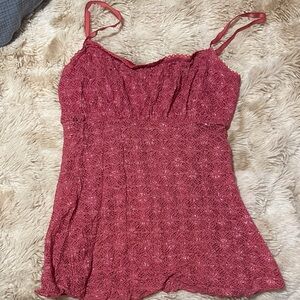 Elegant Red Lace Women's Top